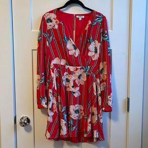 Red Floral Mini Dress